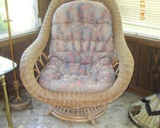 One wicker chair with many coordinating pieces to choose from