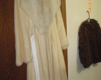 white full length mink coat