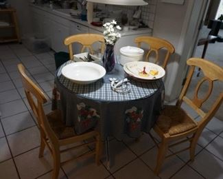 small round table with 4 chairs