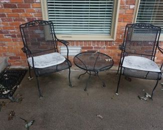 patio chairs and table
