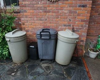 trash cans