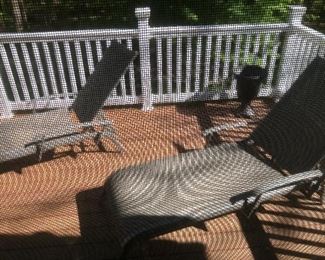 Pair of hard to get chaise lounges 
