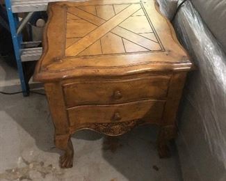 Solid wood end table