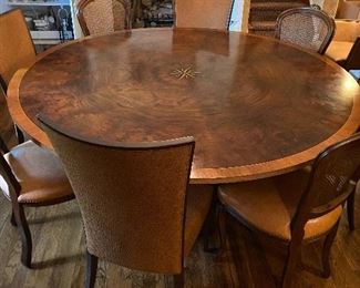 Set of six upholster chairs and set up for French chairs