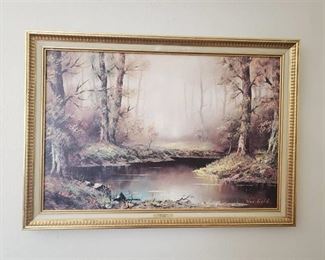 Framed Print 'Forest Mist' by Slater ~ 41 in x 29 in. Frame