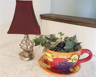 Tea Cup Planter and Lamp