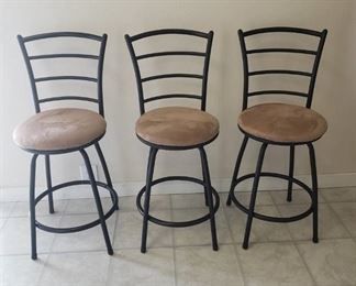 (3) Matching Barstools ~ 24 in. Seat Height