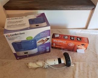 Comfort Zone Humidifier, Max Heating Pad, Back Massager