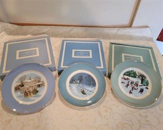 3 Avon Christmas Plates