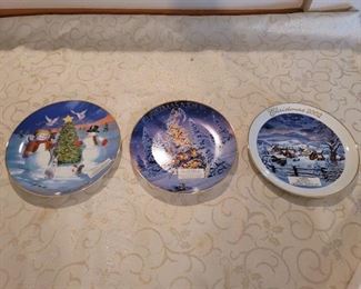 3 Avon Christmas Plates