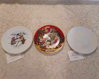 3 Avon Christmas Plates