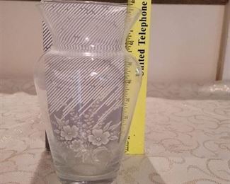 Avon Crystal Floral Bouquet Vase