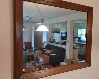 Heavy Wood Framed Mirror 41in. x 43 in.