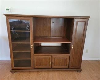 Entertainment Cabinet with Storage and Extra Removable Shelf 65in. x 19in. x 51in.