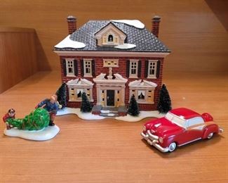 Dept 56 Snow Village~ Richmond Holiday House with Dad's Little Helper