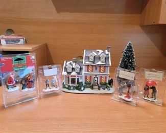 Illuminated New England Home Christmas Village
