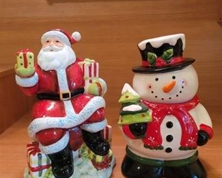 2 Christmas Cookie Jars