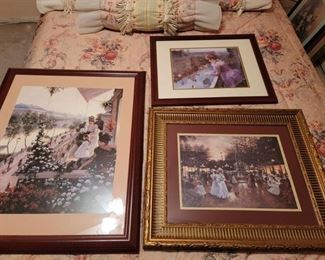 3 Framed Victorian Pictures