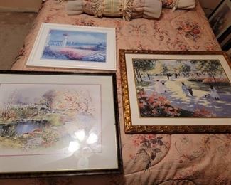 3 Victorian Framed Pictures