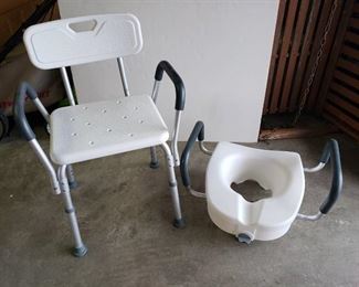 Shower chair and Toilet Riser