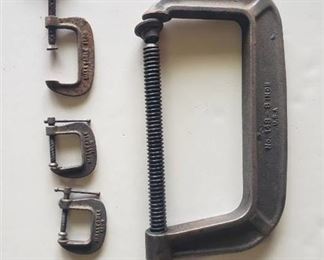 8 in. C-clamp and (3) small C-clamps