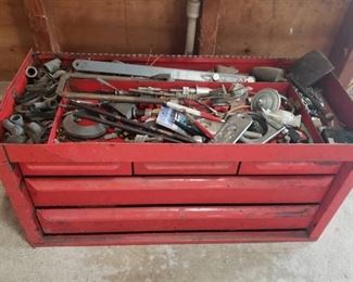 Tool Box with contents ~ Box has no top lid