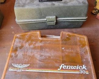 2 Plastic Tackle Boxes with Contents