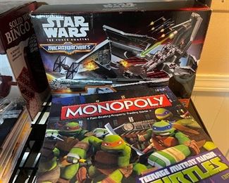 Teenage mutant ninja turtles monopoly game and star wars micro machines 