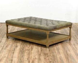 Unique Slate Blue Tufted Large Coffee Table From Wisteria