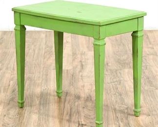 Distressed Lime Green Piano Music Bench Made In Austin, Texas