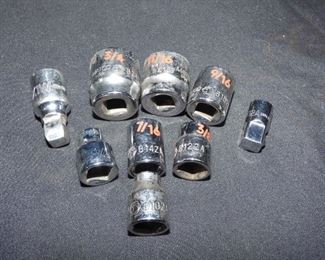 MATCO Socket Adapters, Extensions & Sockets
- MATCO BX1W Socket Adapter 3/8" to 1/4"
- MATCO A812A Extension 1/4" to 3/8"
MATCO Sockets:
- 3/4" B242A 3/8" Drive Socket
- 11/16" B222A 3/8" Drive
- 9/16" B182A 3/8" Drive
- 7/16" B142A 3/8" Drive
- 3/8 B122A 3/8" Drive
- 5/16" B102A 3/8" Drive
- 1/4" B82A 3/8" Drive