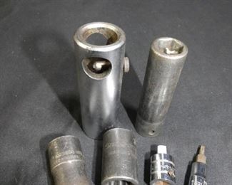 Snap-On Stud Remover, Deep Well Socket & Sockets
- 9/16" Deep Well Socket 1/2" Drive - 3.25" tall
- LA54 Stud Remover 1/2" Drive - 3.5" tall
- 5/8" IMD200 12 Point 1/2 Drive
- 1/2" IMD60A 12 Point 1/2 Drive
- 1/4 Drive T15 Torx Standard Bit Socket Driver TTX15A
- 5/16” Pipe Plug Socket, 3/8" Drive Socket, Part# PPM410