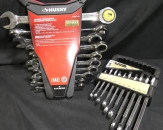 Blue Hawk & Husky Combination Ratcheting Wrenches
- Husky 10 Piece Combination Ratcheting Wrench Set
Includes: 1/4, 5/16, 3/8, 7/16, 1/2, 9/16, 5/8, 11/16, 3/4, 13/16
- Blue Hawk 10 Piece Combination Wrench Set #0420118
Includes: 1/4. 5/16, 1/32, 3/8, 7/16, 1/2, 9/16, 5/8, 11/16, 3/4