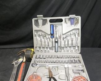Tool Set - Allen Wrenches, Combination Crescent Wrenches, Screw Drivers, Sockets Standard 7 Metric & Accessories & Bits.
- Hammer
- Staley 25' Measuring Tape
- 12" Stanley Adjustable Wrench