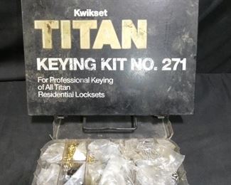 Quickset Titan Keying Kit #71 & More
- For Professional Keying of all Titan Residential Lock Sets.
- Misc Box of Springs & Pins for Locks.