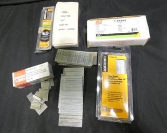 Bostitch, Porter Cable & More Finish Nails & Brads
- New Bostitch 5/8 18 Ga. Brads 1,000
- New Bostitch 1-1/4 18 Ga. Brads 1,000
- New Fasterners Unlimited 1" 18 Ga. Brads 5,000
- 5,000 18 Ga. 5/8" Finish Pins
- Porter Cable 16 Ga. 1" Galvanized Finish Nails
- MISC Loose Brads / Nails