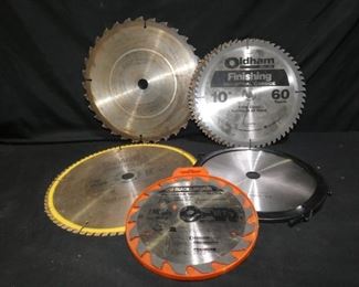 6 Assorted Saw Blades
-3- 10" Finishing Industrial Blades
-2- 12" Circular Saw Blades
-1- 9 1/2" Circular Saw Blades
-2- 7 1/4" Circular Saw Blades
-7" Craftsman Blade