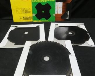 6 Tree Pruner Bush Cutter Blades
-Sks5 10" 80 Tooth
-2 - Sks5 10" 8 Tooth
-8" Weedeater weed blade
-4 Tooth Starblade by Robin 8"
- Sandvik 4 Tooth 8"