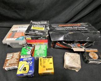 7 Packs Power Loads & 3 Packs of Fasteners
- Remington Low Velocity Power Fasteners 77560 1-1/2"
- Simpson Strong Tie 3" Powder Actuated Anchors
- N10 Galvanized 1.5" Nails
Power Loads:
- Box Remington #2 Power Loads
- Box Simpson #2 Power Loads
- Box #3 Simpson (approx 20)
- Unopened Box #4 Dewalt (100 Count)
- Unopened Box #4 DuoFast (100 Count)
- Box #1 Full Box Jamerco Power Loads (100 Count)