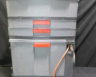 Craftsman stacking rolling Toolbox Extension Cord	
- 3 Removable Compartments, 4 Compartments Total
- Built In Extension Cord