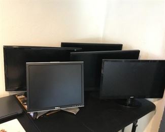 Monitors (Dell,  HP 25in Omen, Samsung 23 in , Acer LED 21.5 in, )