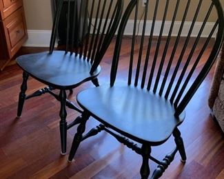 51. Pair of Black Windsor Chairs