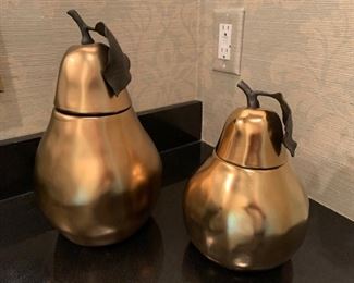 68a. Pair of Michael Aram Large Pear Canister
68b. Pair of Michael Aram Small Pear Canister