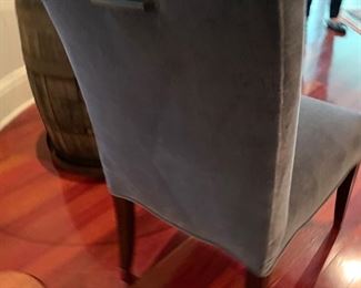 89. 4 Gray Mohair Side Chairs