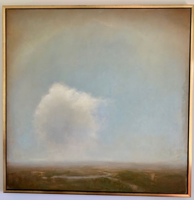 109. Oil on Canvas by Adriano Farinella w/ Custom Frame (62” x 62”)