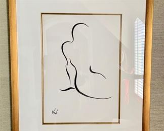 131. Set of 3 Nude Line Drawings by Ved