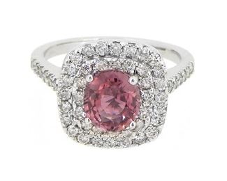 1.52ct Pink Sapphire & 0.54ct Diamond Ring