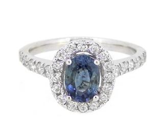 1.02ct Sapphire & 0.53ct Diamond Ring