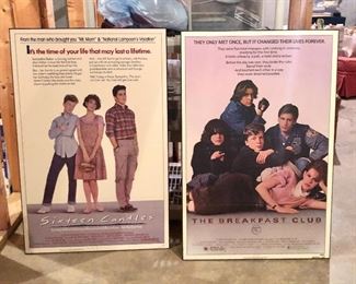 Original Vintage 1980’s Sixteen Candles and The Breakfast Club Movie Posters