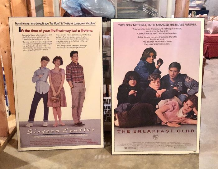 Original Vintage 1980’s Sixteen Candles and The Breakfast Club Movie Posters